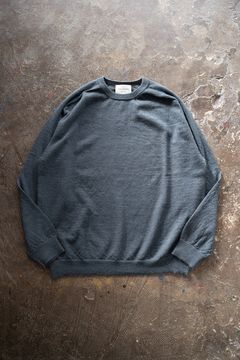 【ラスト1点】【23AW】ベビーアルパカクルーネックニット(SLATE BLUE)