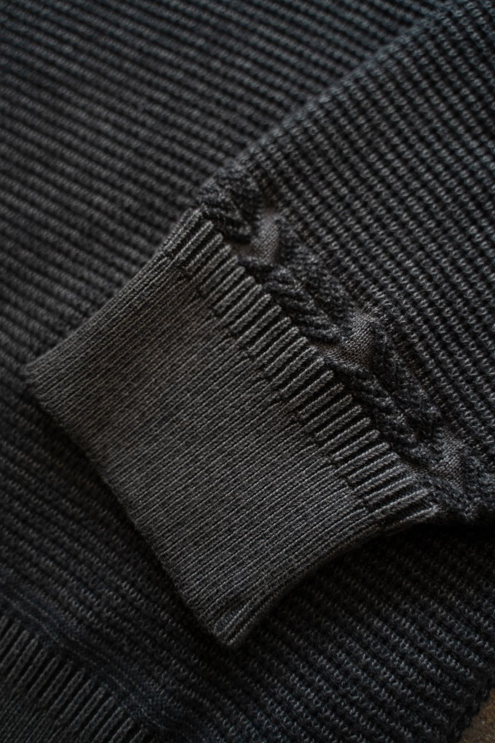 【ラスト1点】【25AW】Fuyushigure Half Zip Knit(BLACK)