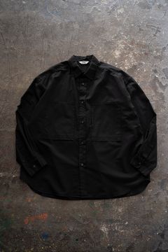 【ラスト1点】【26SS】コットン×ヘンプオーバーシャツ(INK BLACK)