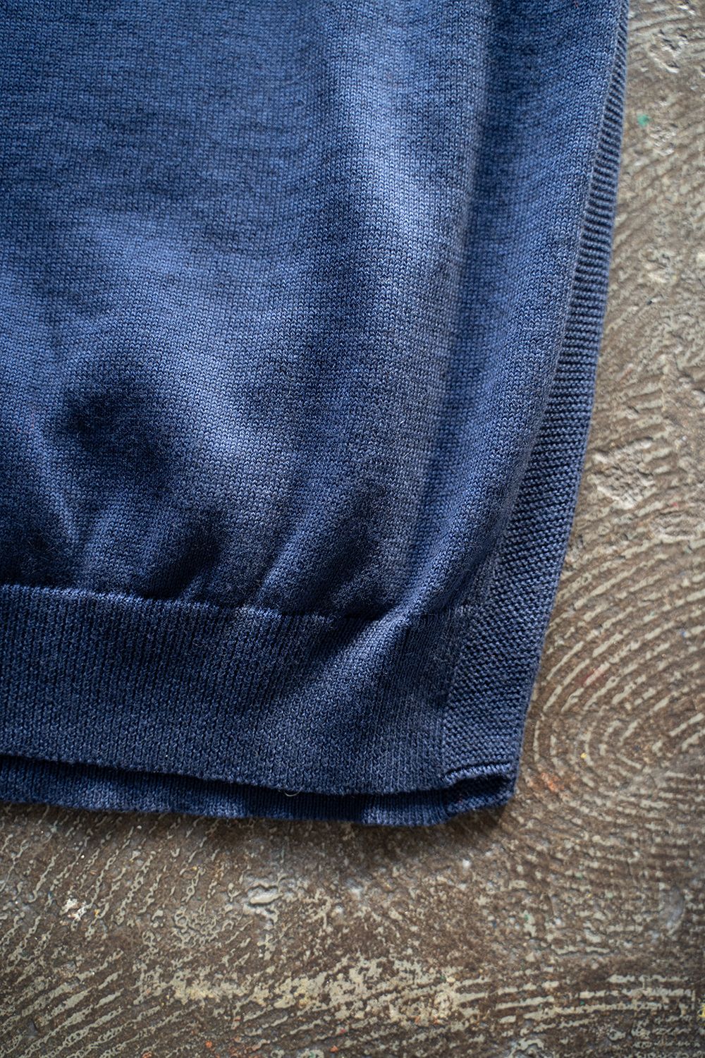 【ラスト1点】【23AW】ヤク×コットンニットベスト(BLUE)