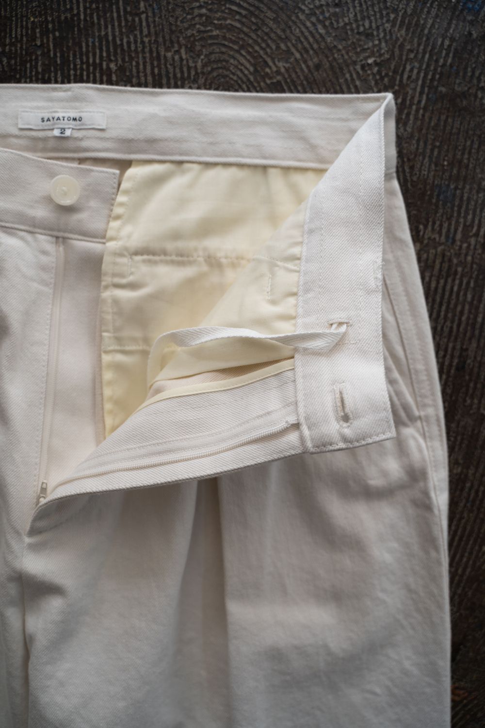 【26SS】2-Tack Cutoff Wide Denim Pants/2タックカットオフワイドデニムパンツ(OFF WHITE)