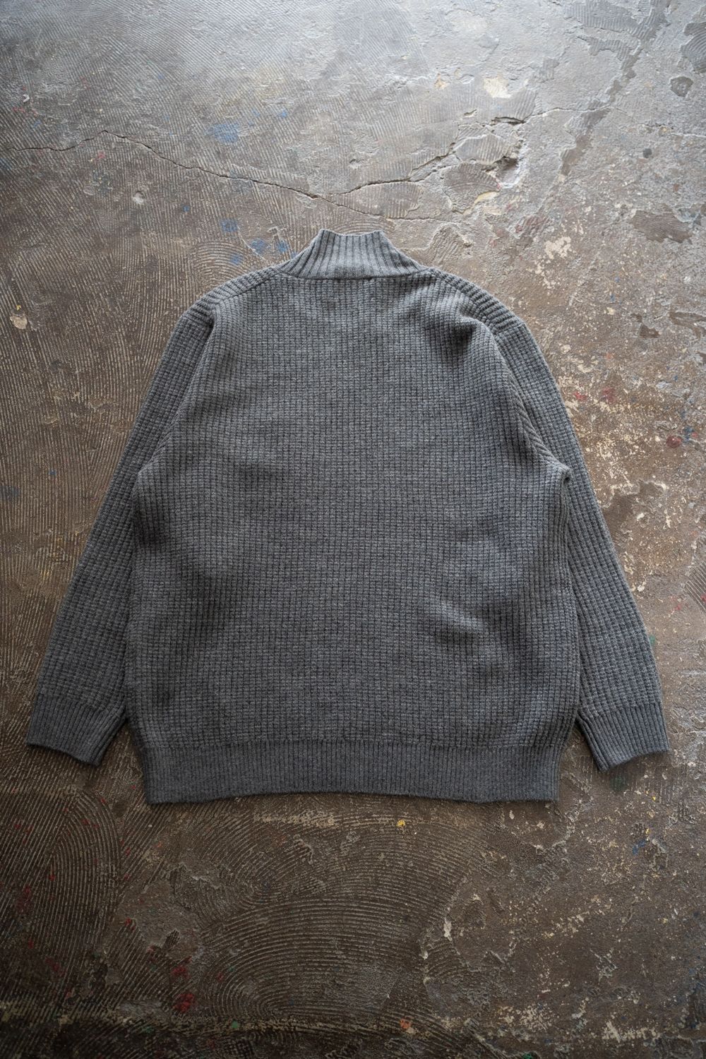 【25AW】ウール×シルクハイネックニット(GREY)
