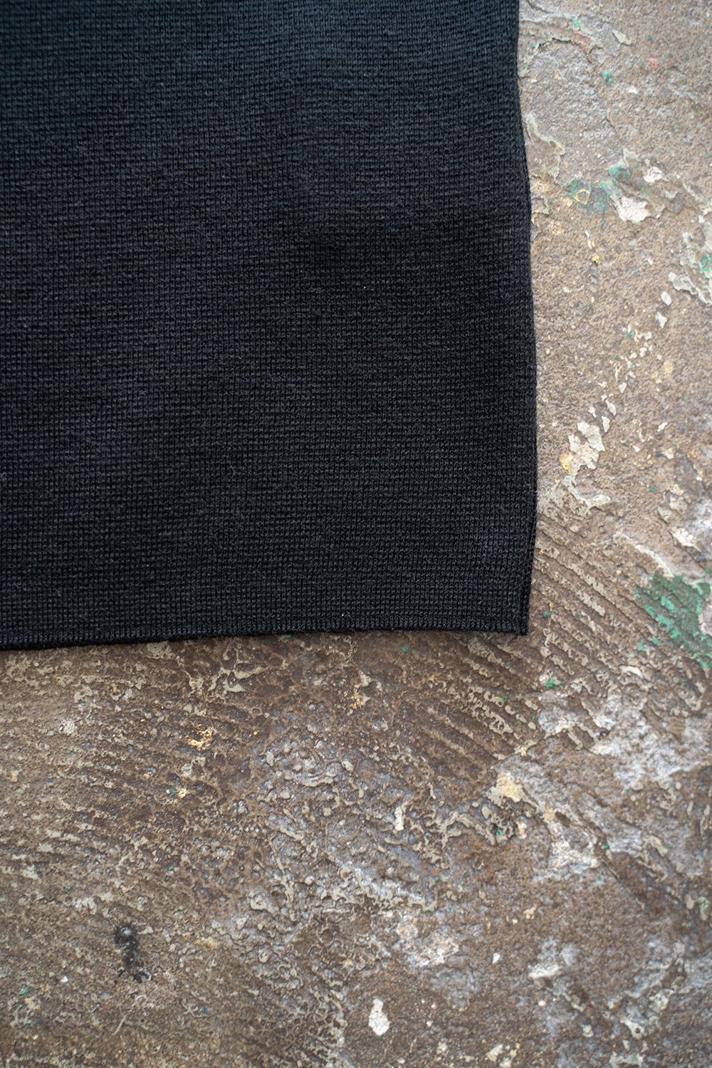 【ラスト1点】【22SS】コットンリネンシルク半袖ニットTee(BLACK)