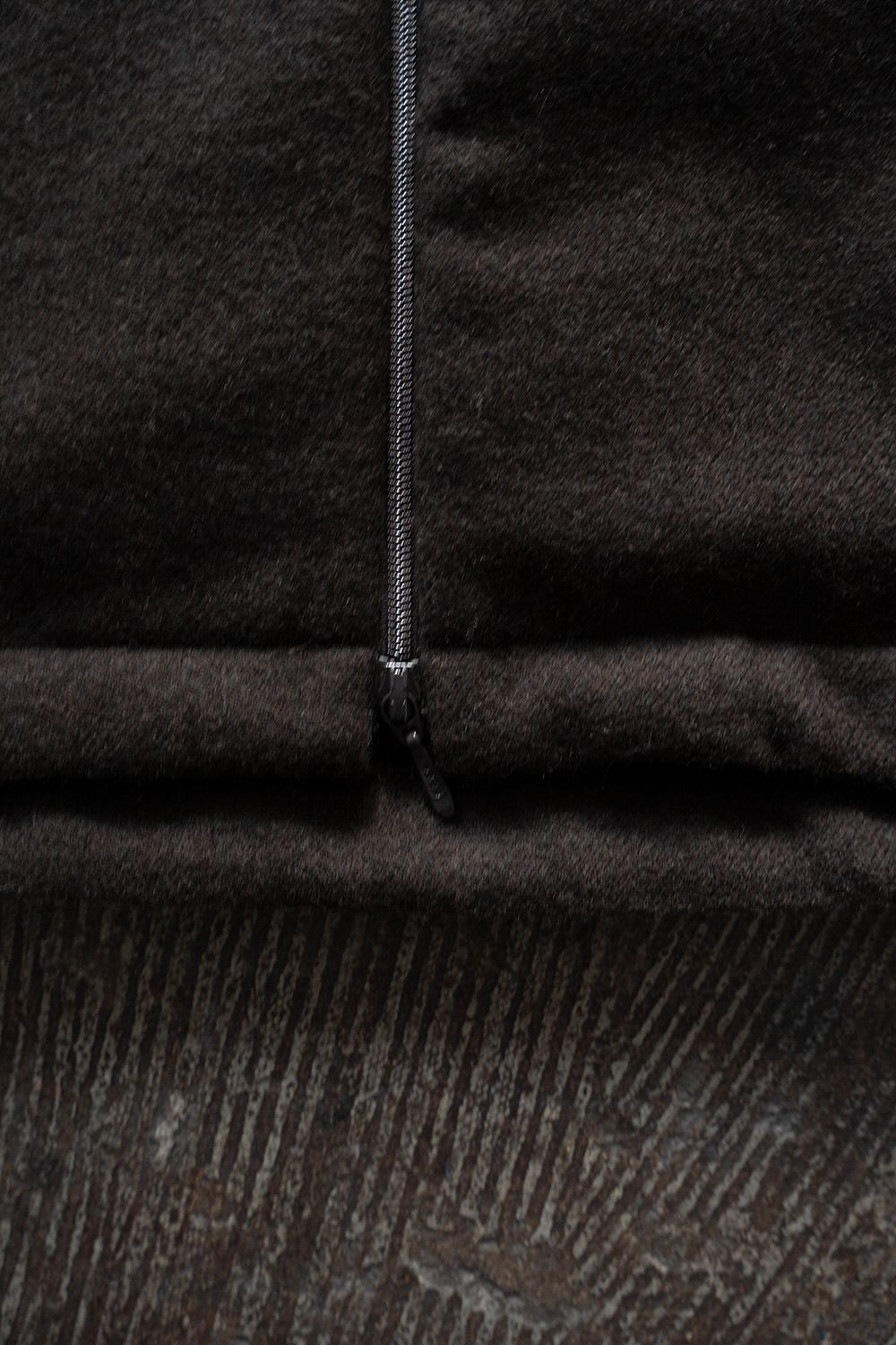【26AW】カシミア混ジップブルゾン(DARK BROWN)