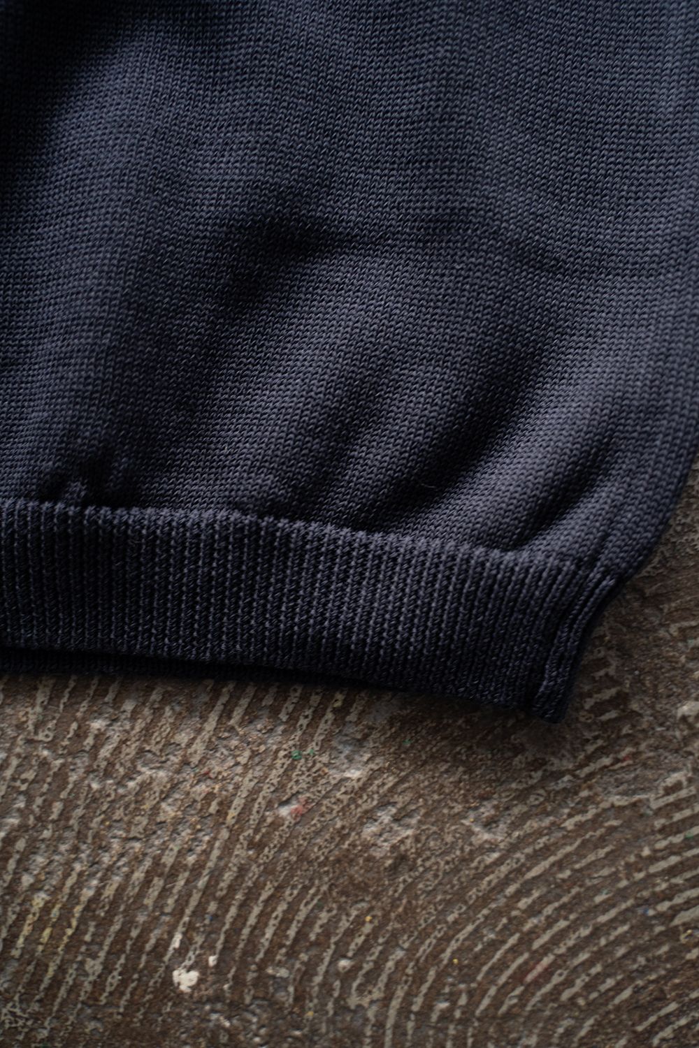 【ラスト1点】【25SS】強撚綿クルーネック10Gニット(NAVY)