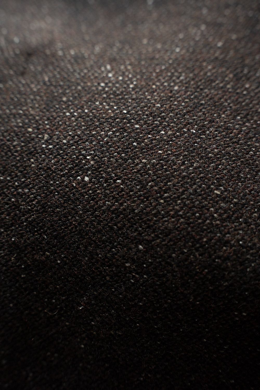 【26AW】ウール×シルクステンカラーハーフコート(DARK BROWN)