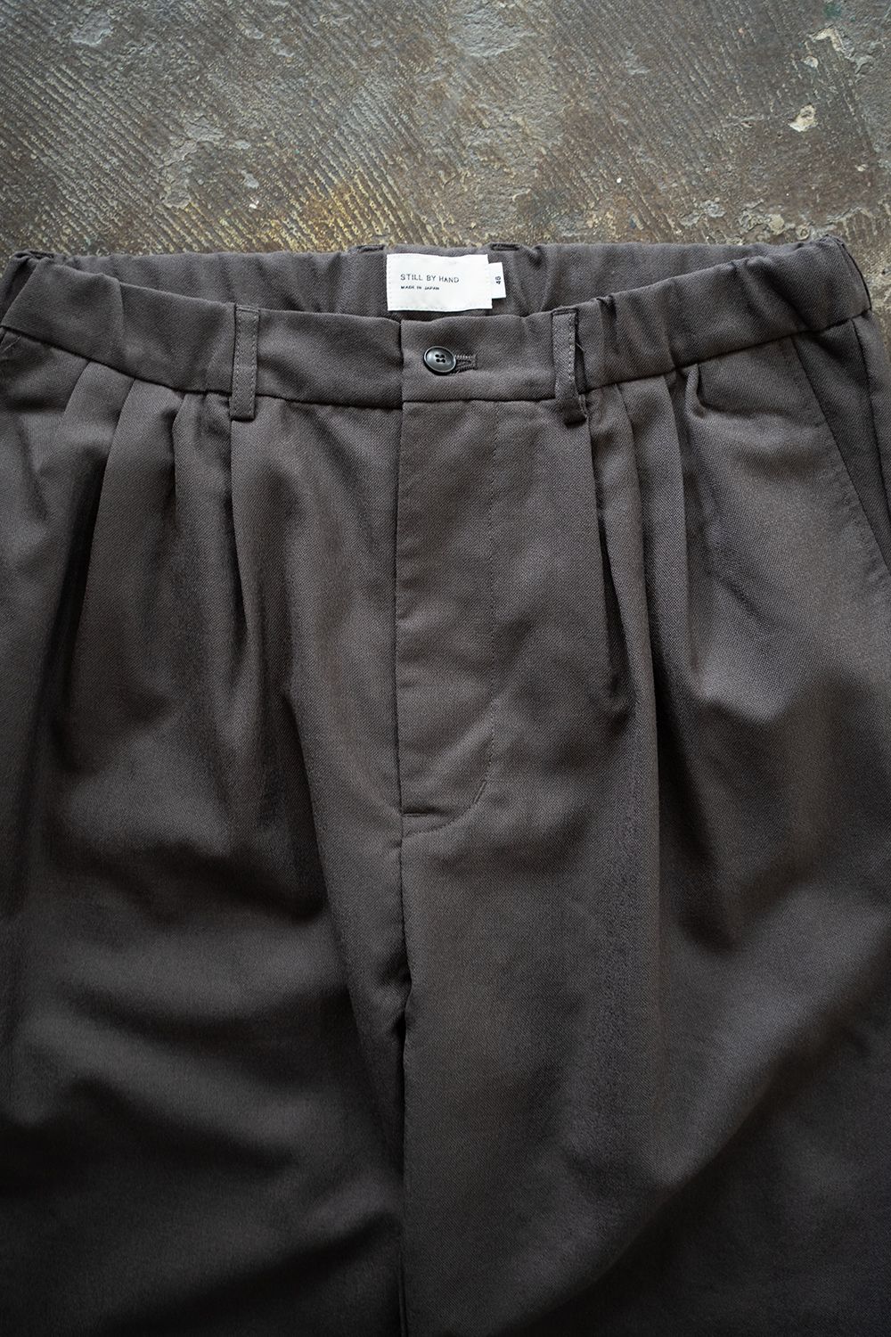 【ラスト1点】【24AW】ウール4タックイージーパンツ(DUSTY BROWN)