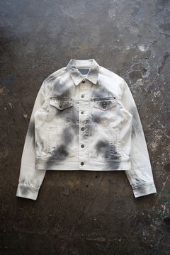 【ラスト1点】【25SS】Spray Short Denim Jacket/スプレーショートデニムジャケット(WHITE×BLACK)