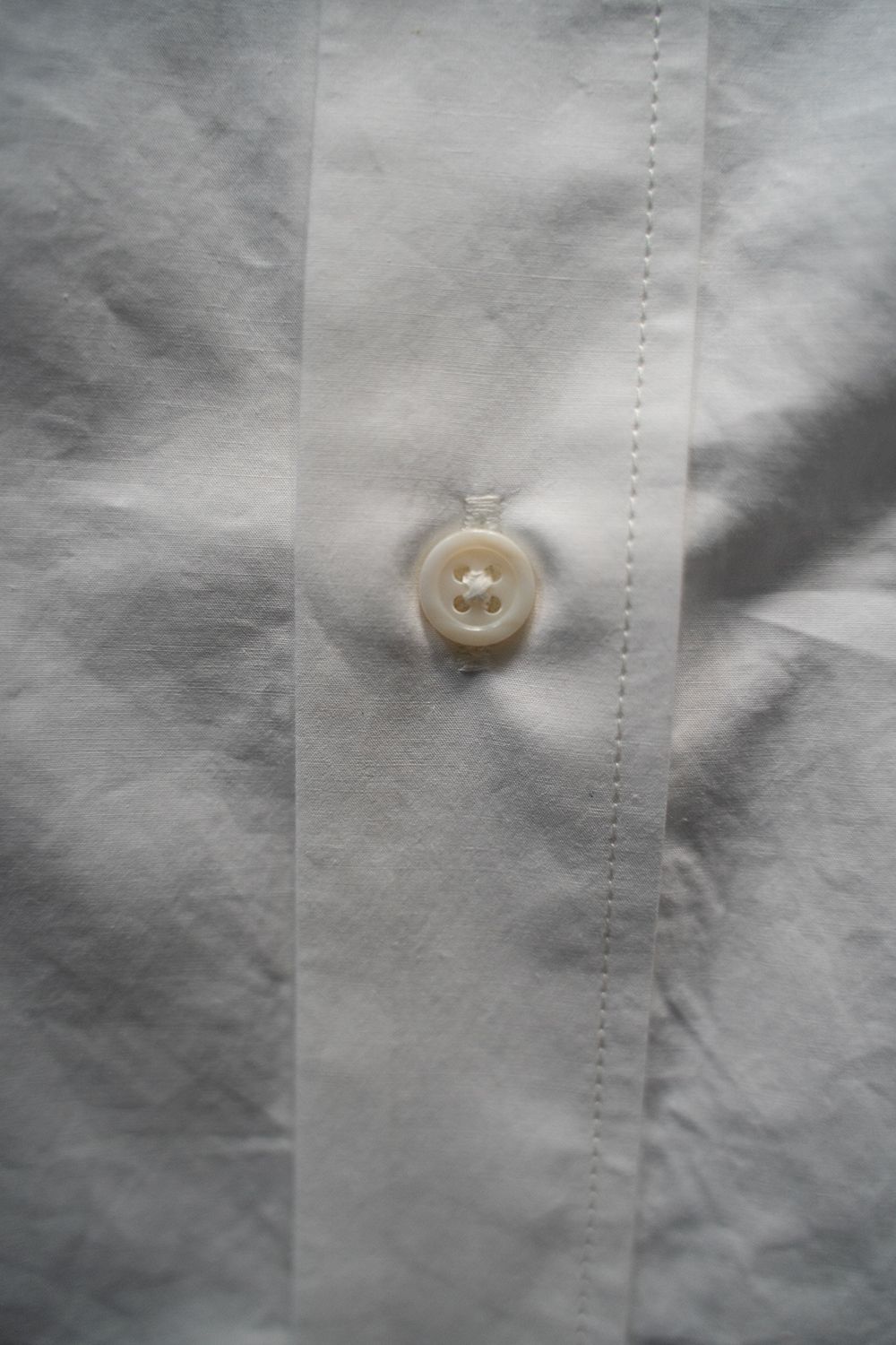 【ラスト1点】【25SS】リネン混バンドカラーシャツ(WHITE)