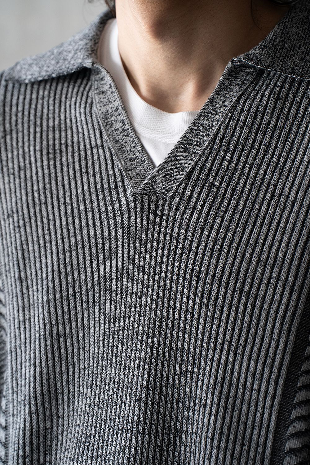 【25AW】Setsuen Skipper Knit(MIX GRAY)