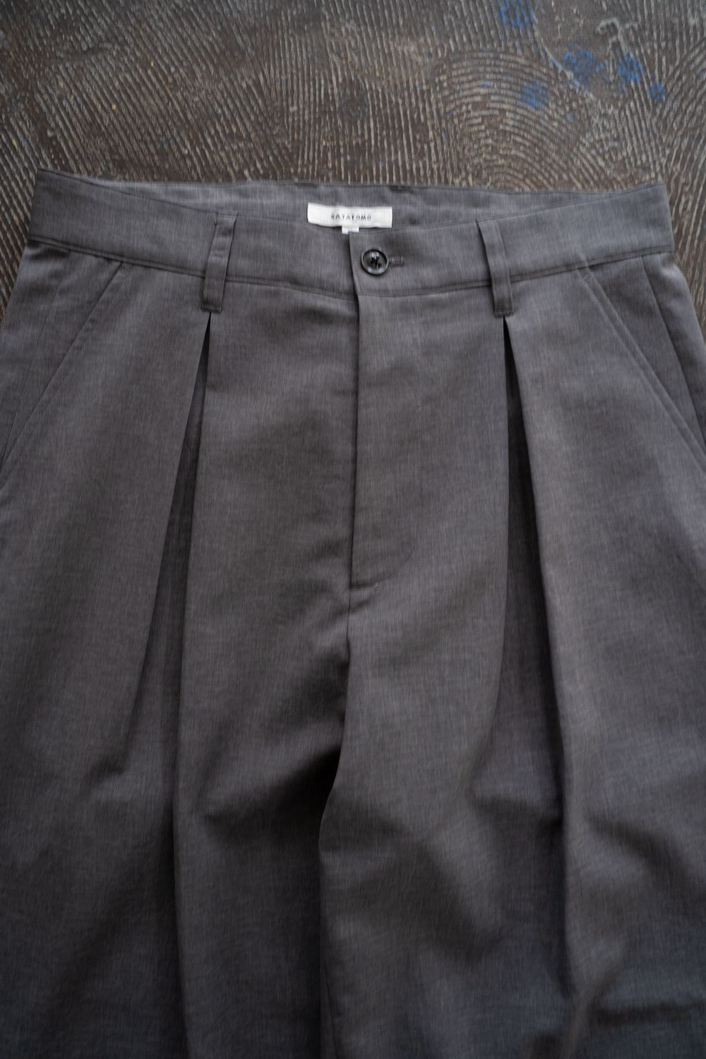 【26SS】2-Tack Wide Slacks/2タックワイドスラックス(GRAY)
