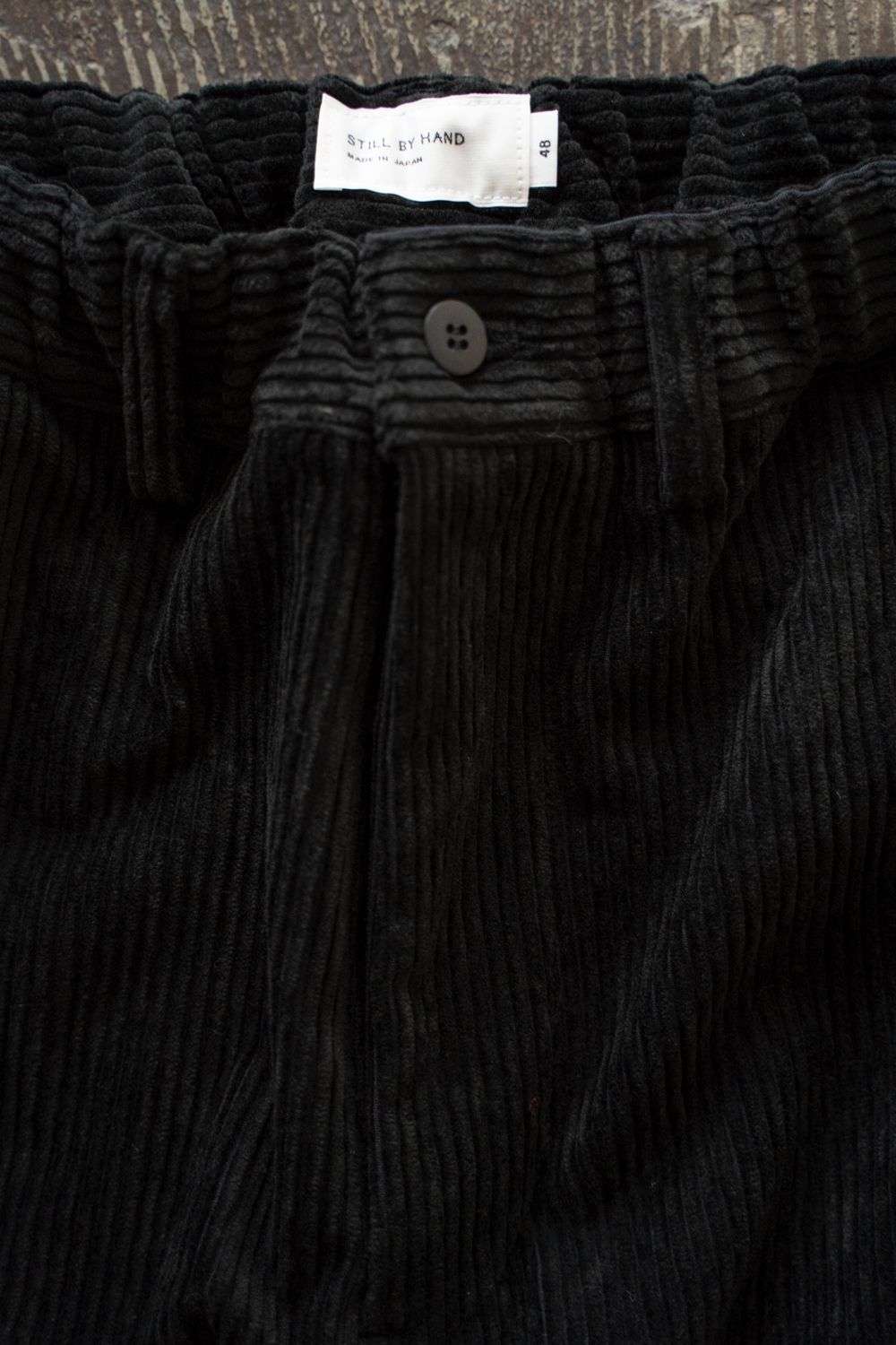 【26AW】綿×レーヨン5Wコーデュロイイージーパンツ(BLACK)