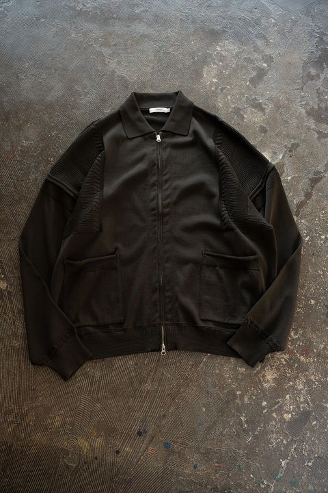 【26AW】Akiyo Zip Cardigan(DARK OLIVE)
