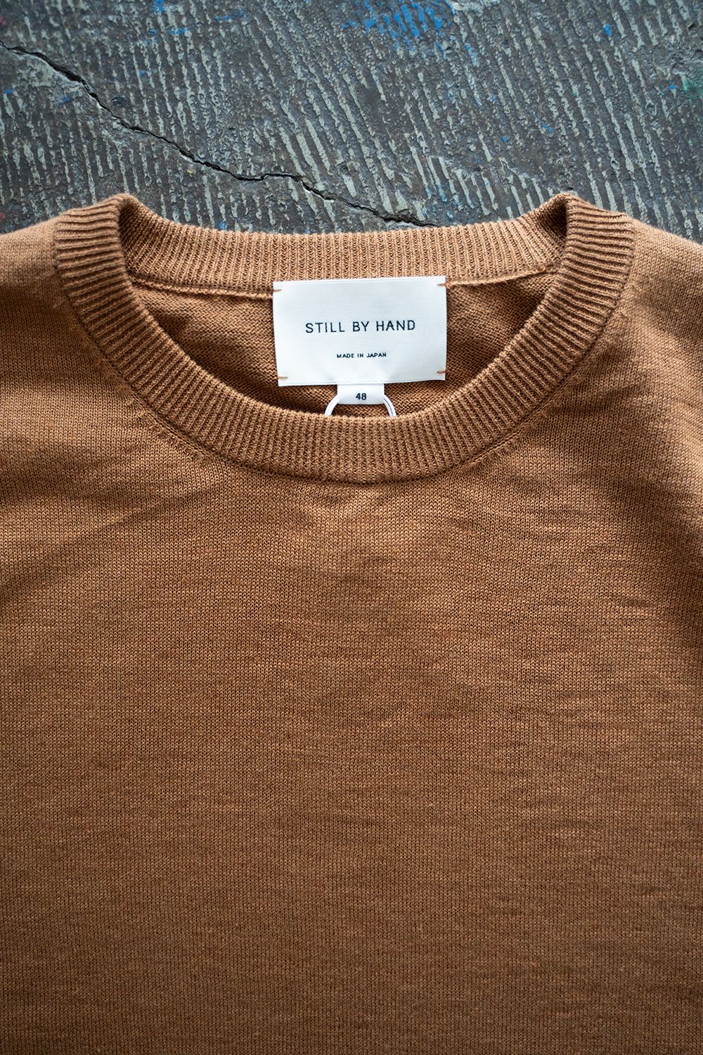 【ラスト1点】【25SS】リネン×コットンニットTee(BRICK)