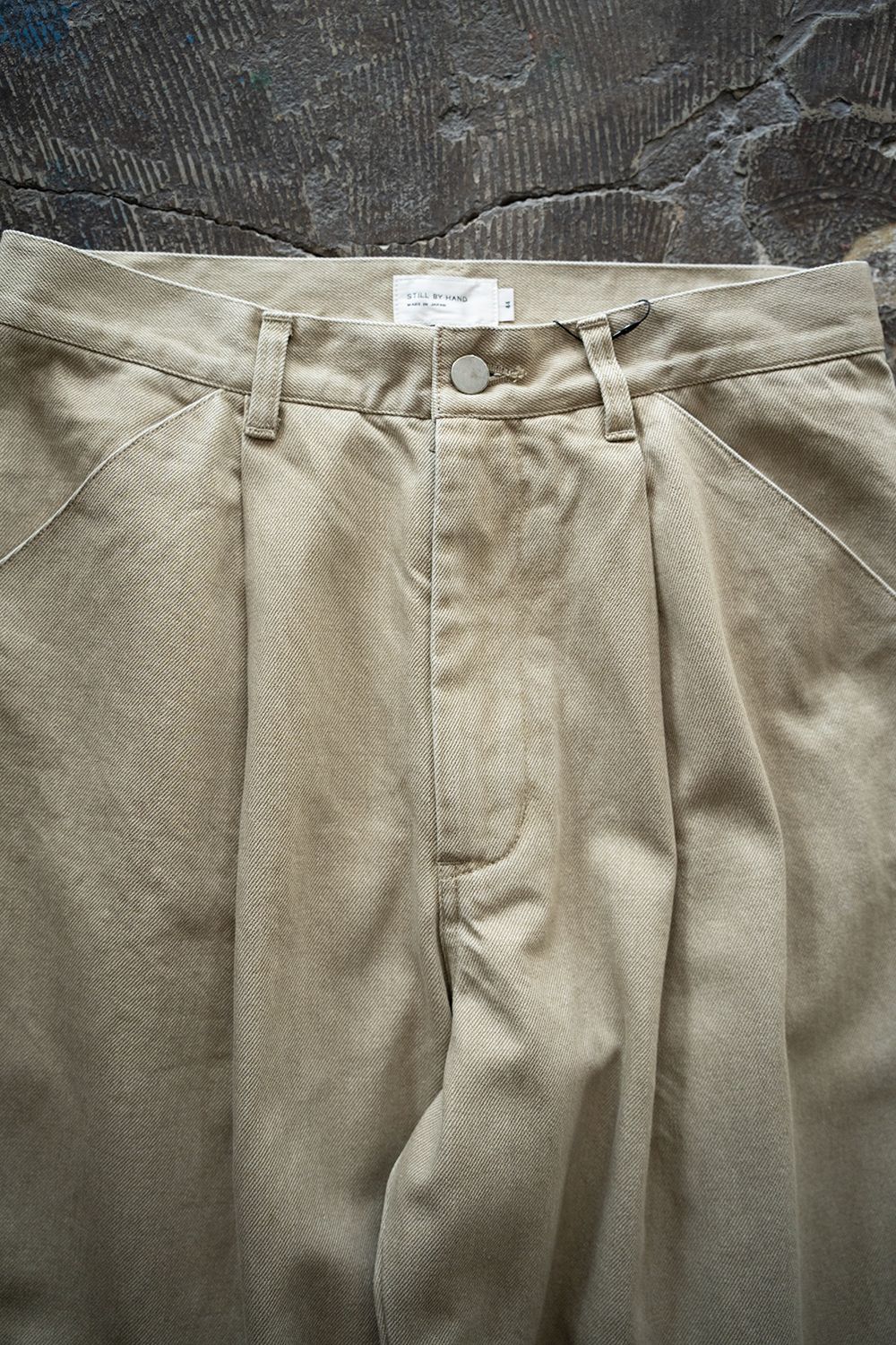 【25AW】フェードカラーデニムワンタックパンツ(BEIGE)