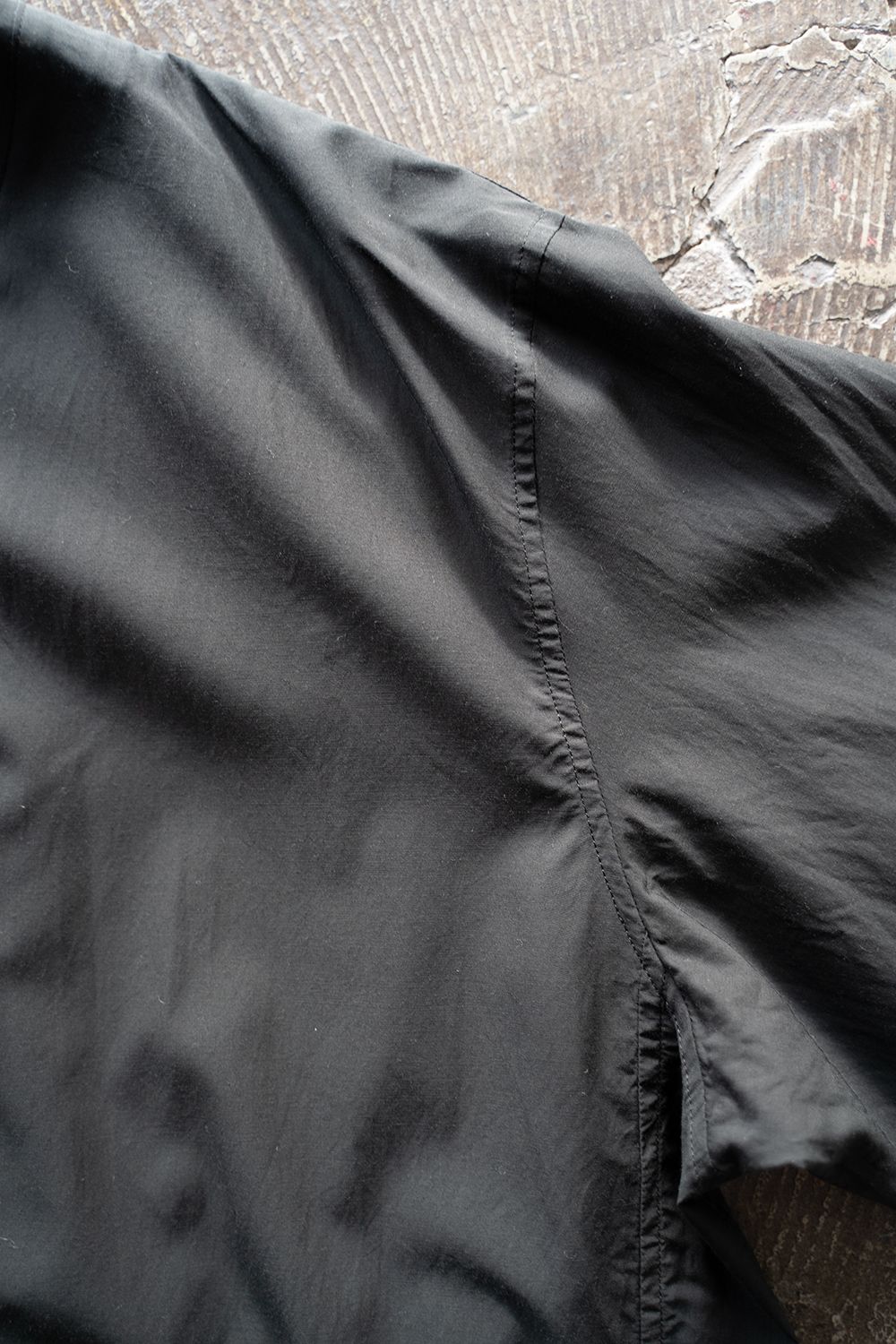 【ラスト1点】【24SS】キュプラ×綿シャツブルゾン(BLACK)
