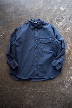 【ラスト1点】【25SS】ガーメントダイオーバーシャツ(INK BLUE)