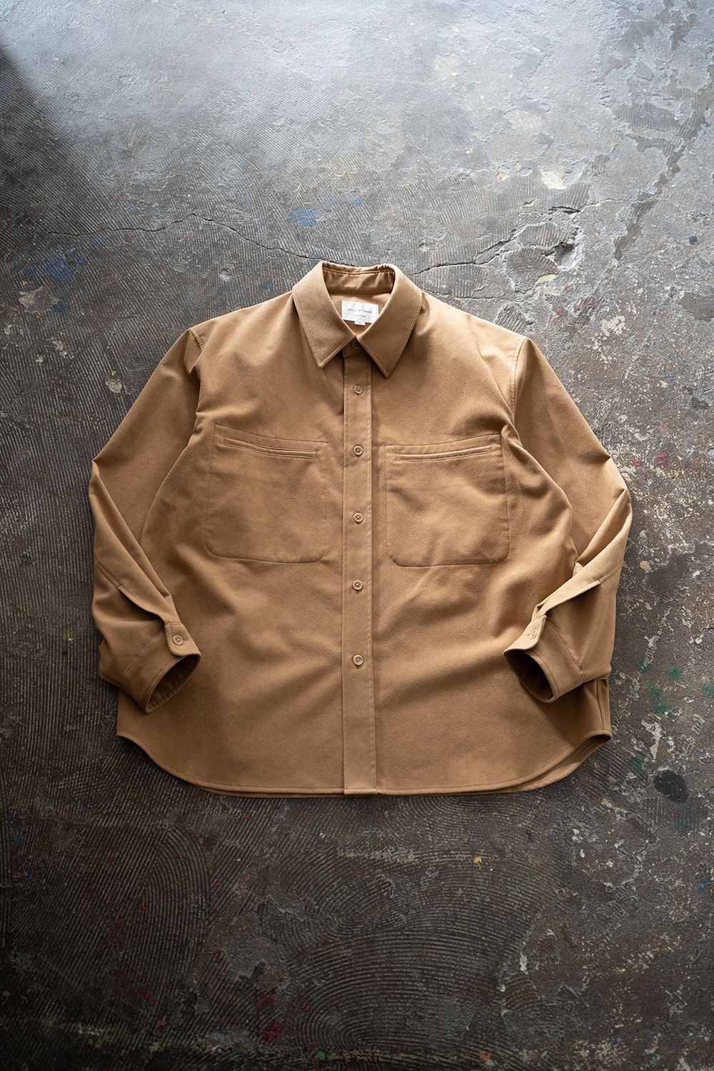 【25AW】フェイクスウェードシャツブルゾン(CAMEL)