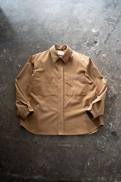 【25AW】フェイクスウェードシャツブルゾン(CAMEL)