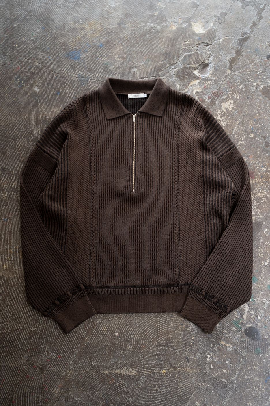 【26AW】Teriha Zip Polo(BROWN)