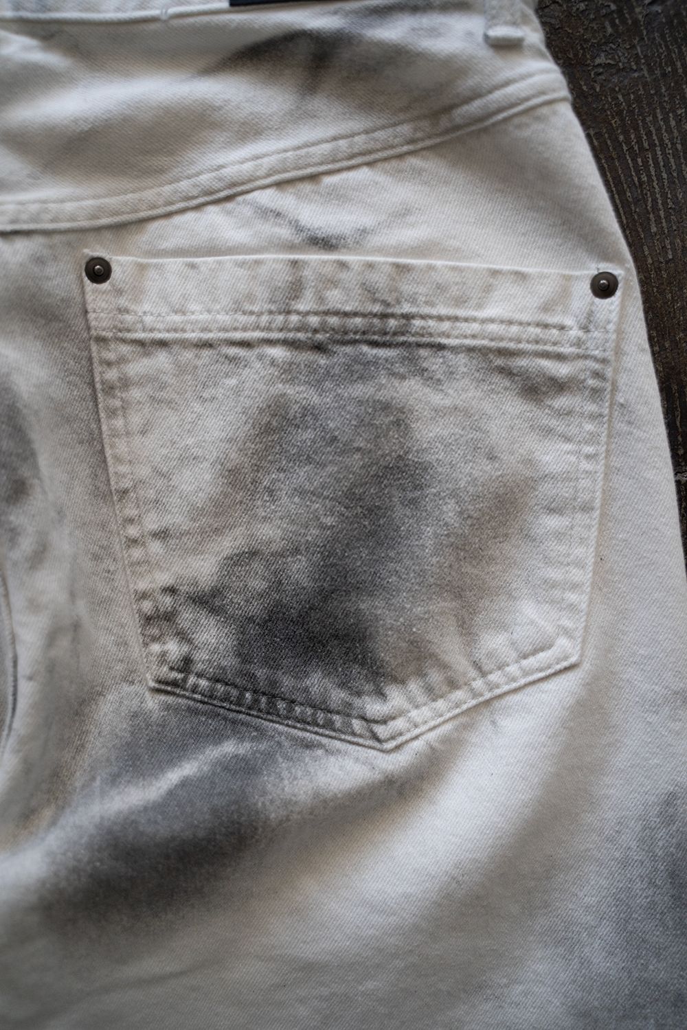 【ラスト1点】【25SS】Spray Work Denim Pants/スプレーワークデニムパンツ(WHITE×BLACK)