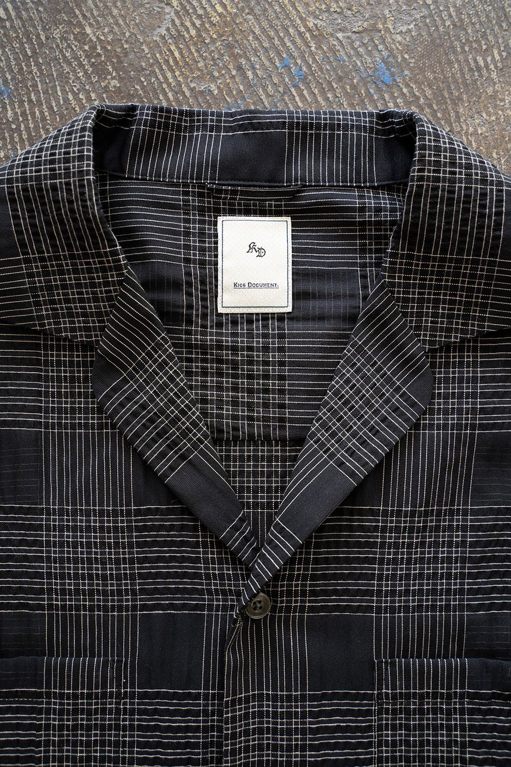 【ラスト1点】【25SS】Sheer Plaid H/S SH / シアーチェックハーフスリーブシャツ (BLACK)