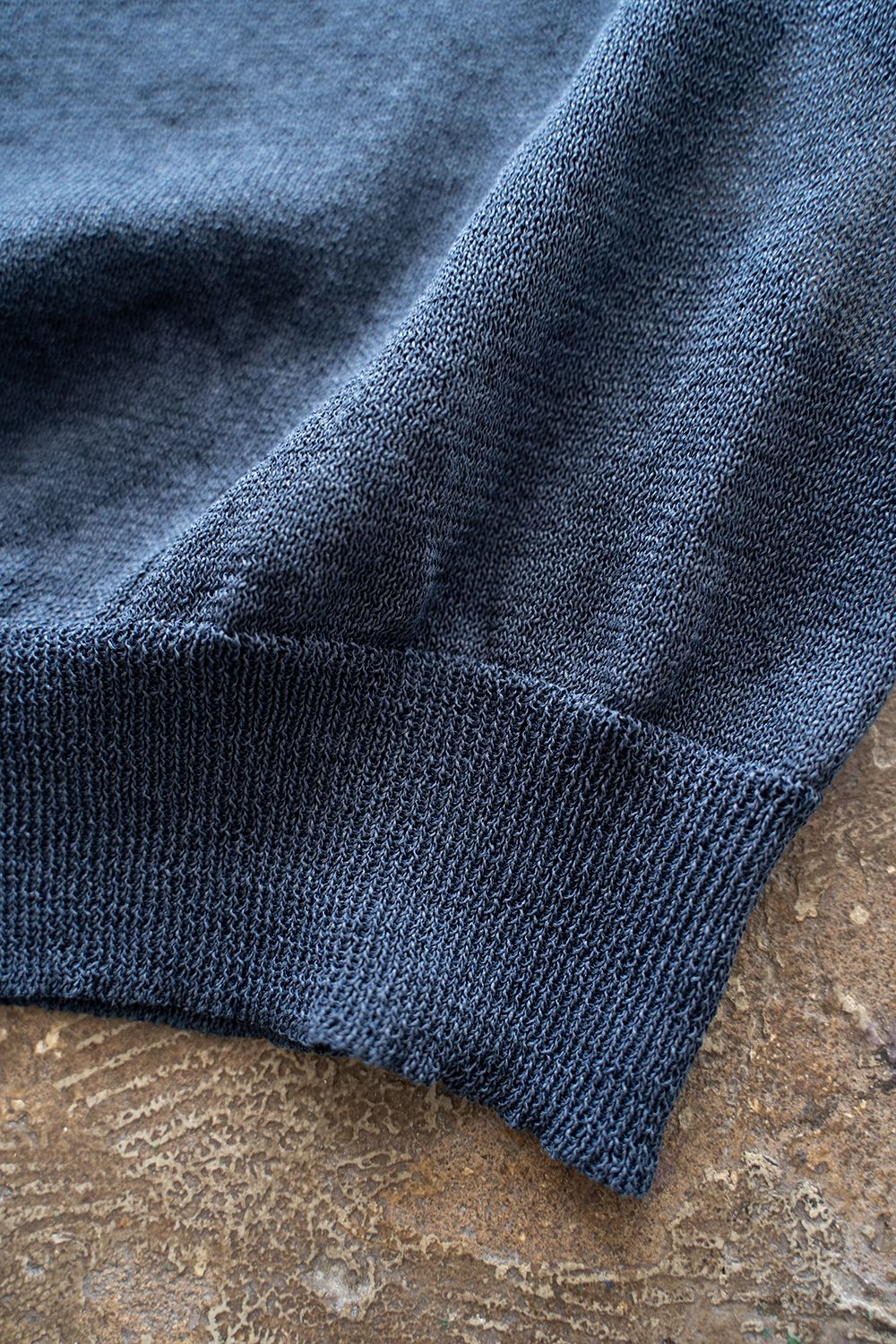 【ラスト1点】和紙混サドルショルダーニット(NAVY)