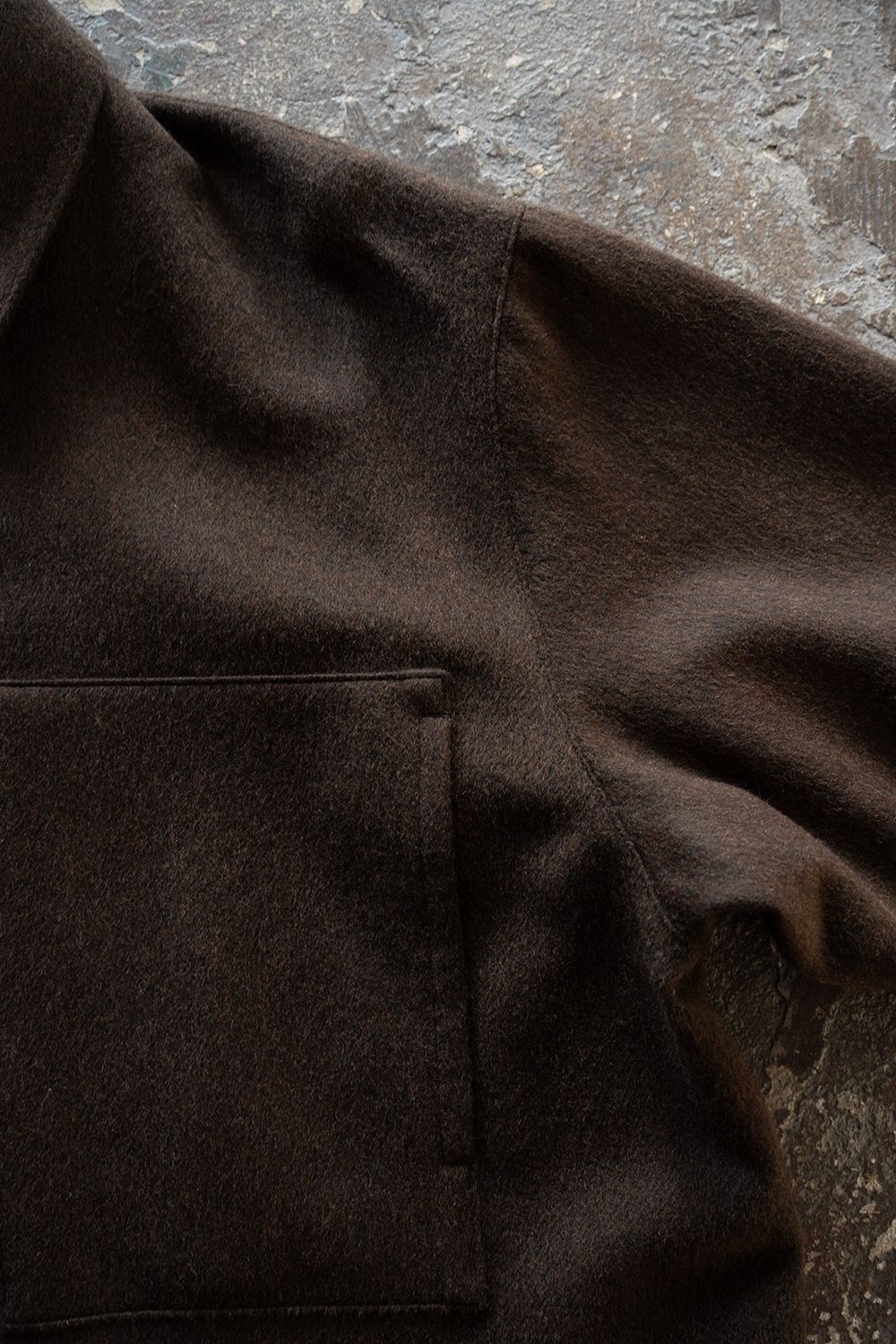 【26AW】ウールシャギーシャツブルゾン(DARK BROWN)