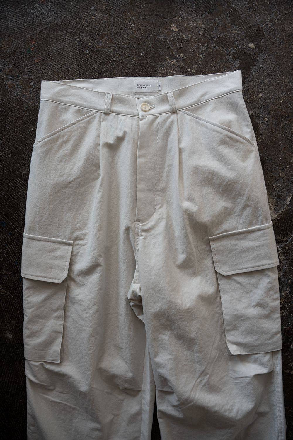 【26SS】コットンモールスキンカーゴパンツ(IVORY)