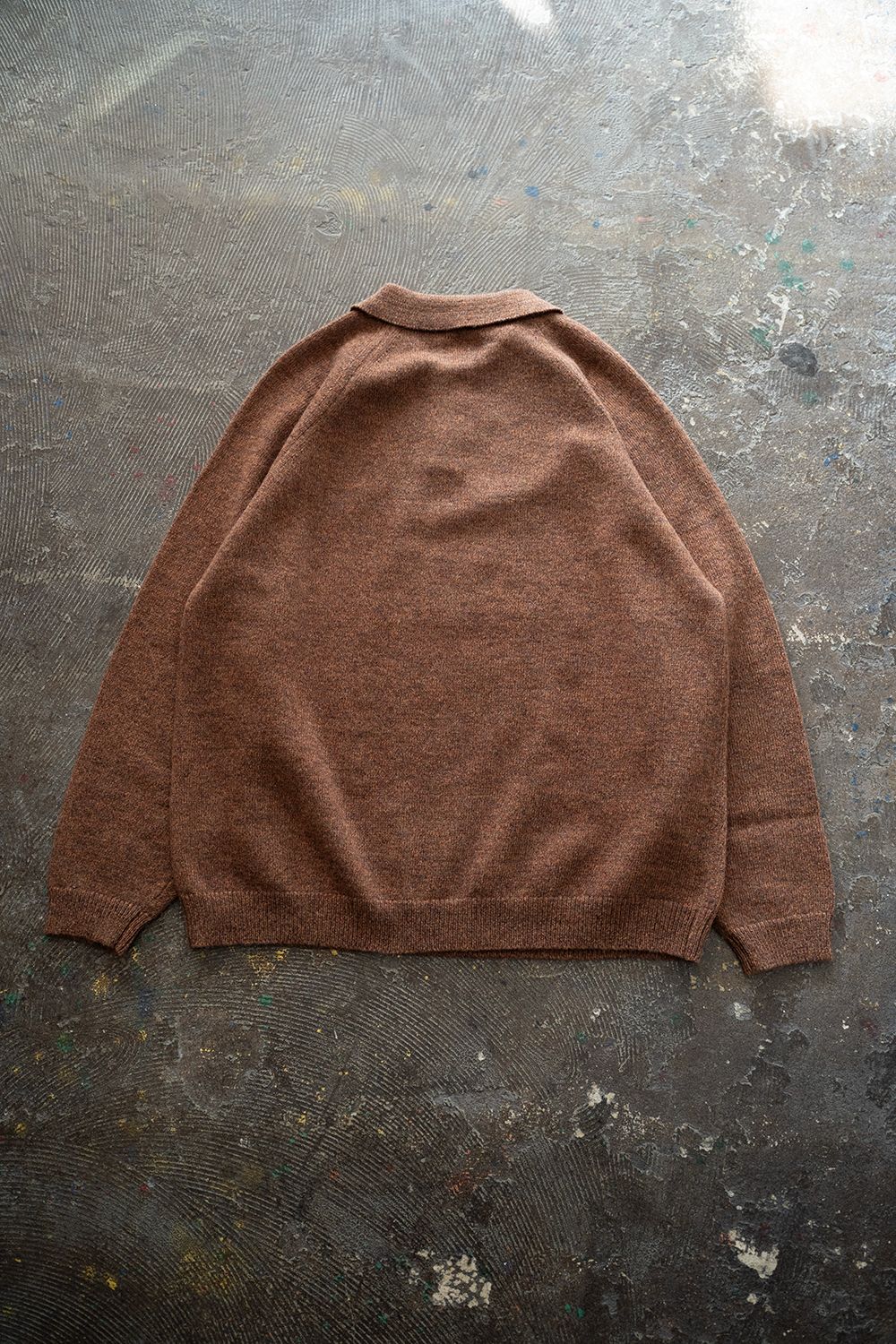 STILL BY HAND - 【ラスト1点】【24AW】7Gニットポロ(ORANGE STILL BY HAND - 【ラスト1点】【24AW】7Gニットポロ(ORANGE