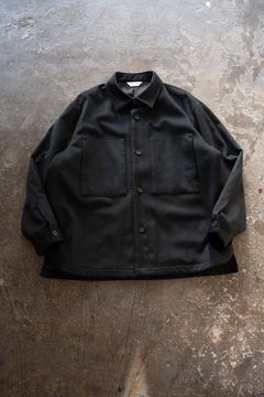 【26AW】ウールシャギーシャツブルゾン(BLACK)
