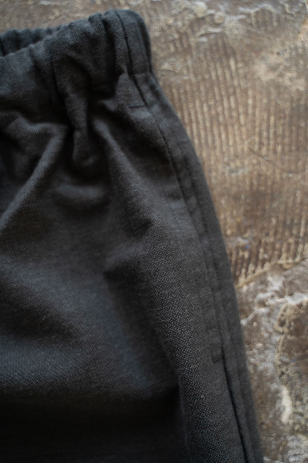 【ラスト1点】【24SS】"zen "pajama cotton×wool dobby/パジャマ(セットアップ)【ユニセックス】(BLACK)