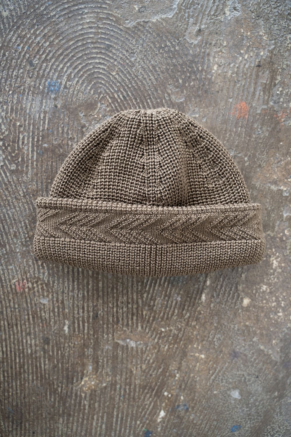 YASHIKI - 【22AW】Yagasuri Knit Cap(KHAKI GRAY) | Salty