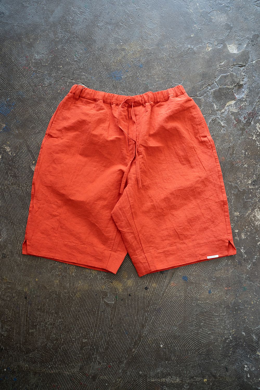 【25SS】"week s/s"pajama【セットアップ】(washed cotton linen ORANGE RED)