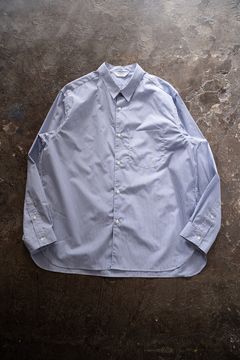 【ラスト1点】【24AW】ブロードレギュラーカラーシャツ(BLUE STRIPE)
