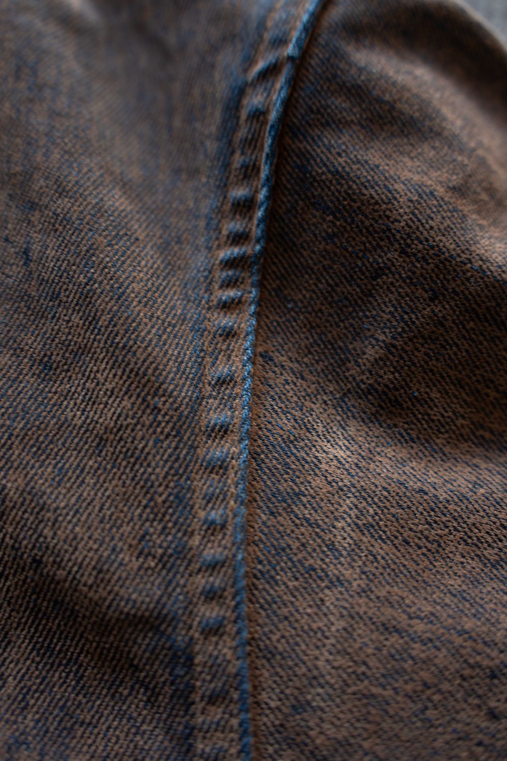 【26AW】Washed Flocked Denim Jacket(FADED BROWN)