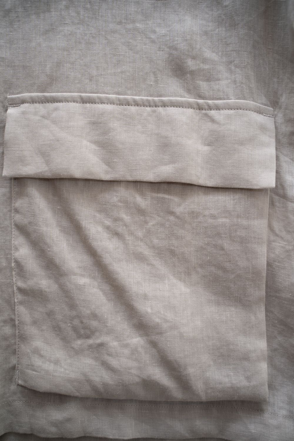 【26SS】リネンミニマルカバーオールジャケット(TAUPE)