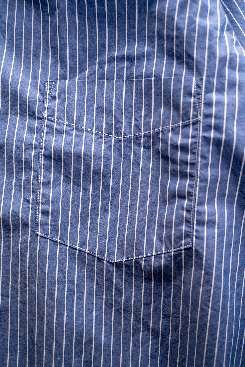【ラスト1点】スビンコットンタイプライターレギュラーカラーシャツ(PENCIL STRIPE)