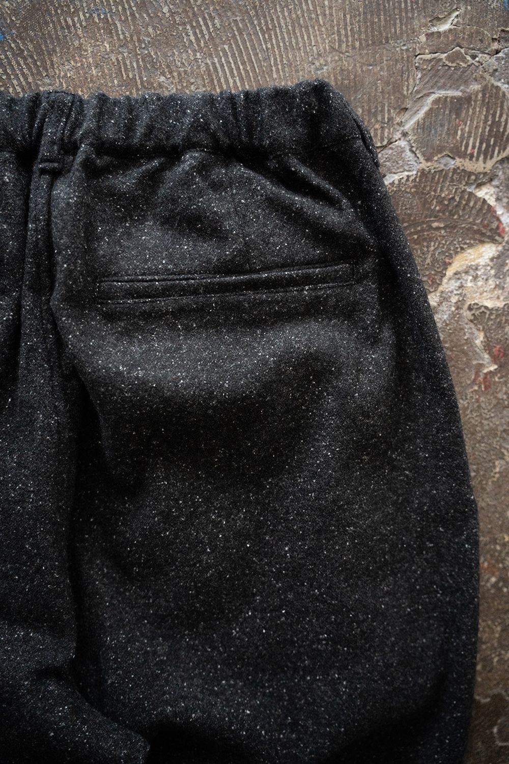 【25AW】5者混ネップツイードスラックス(CHARCOAL)