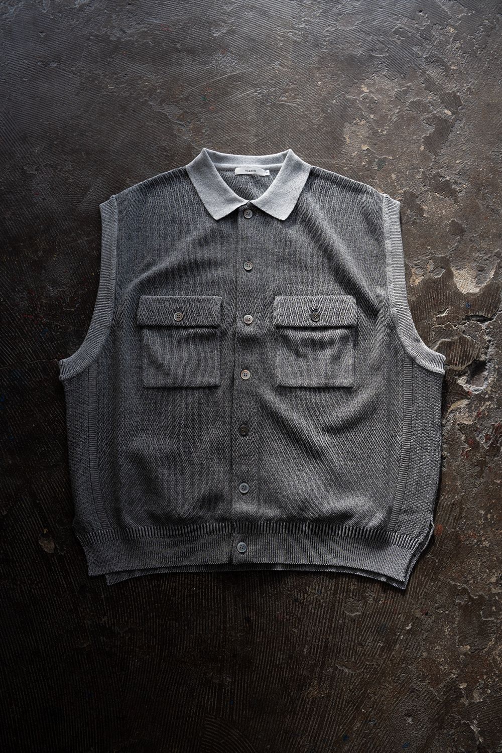 【26SS】Haoto collar Vest(MIX GRAY)