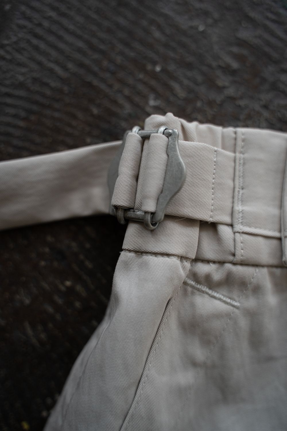 【ラスト1点】【24SS】2-Tack Cotton Nylon Baker Pants/2タックコットンナイロンベイカーパンツ(IVORY)