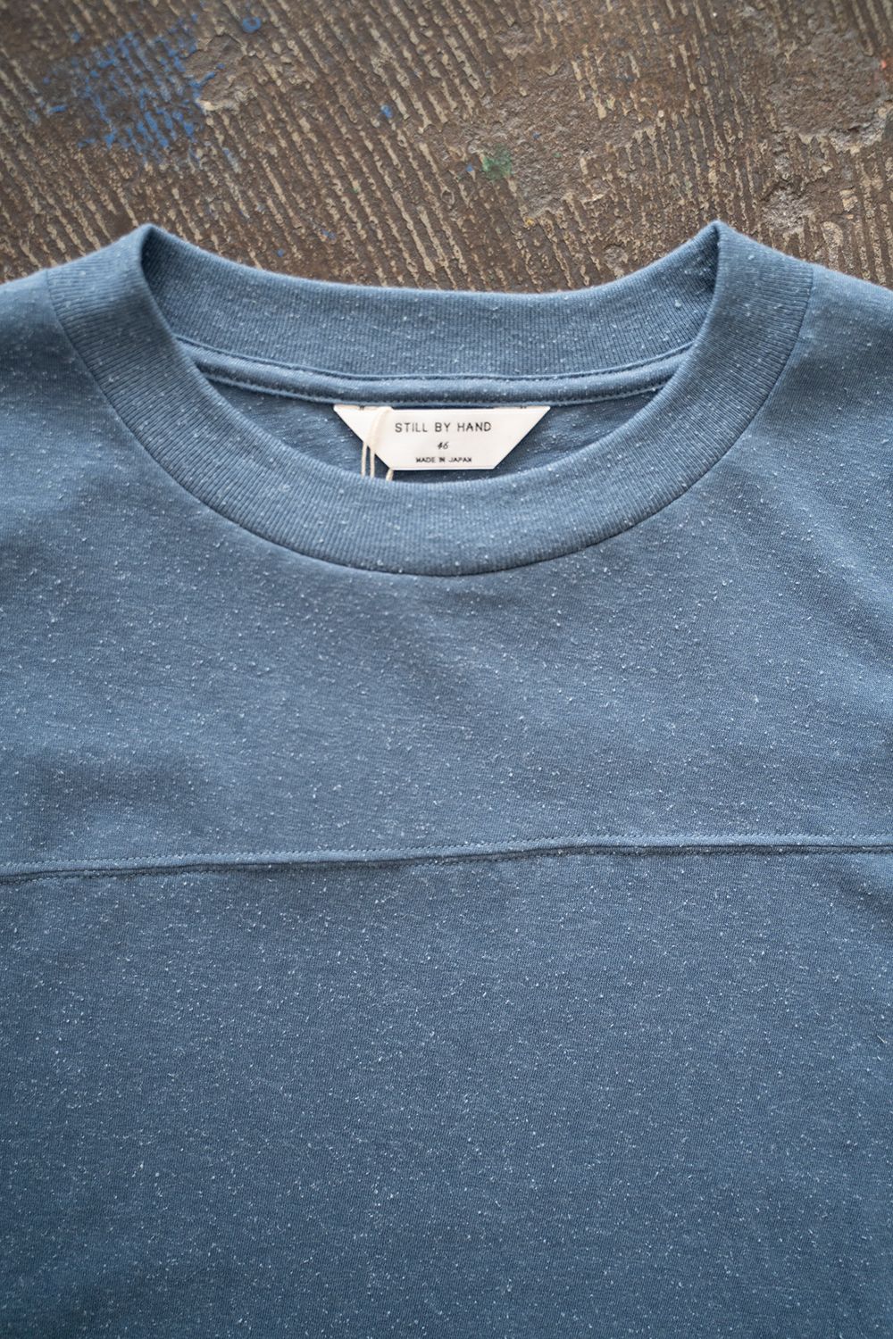 【ラスト1点】【24SS】シルク混フットボールTシャツ(SMOKE BLUE)