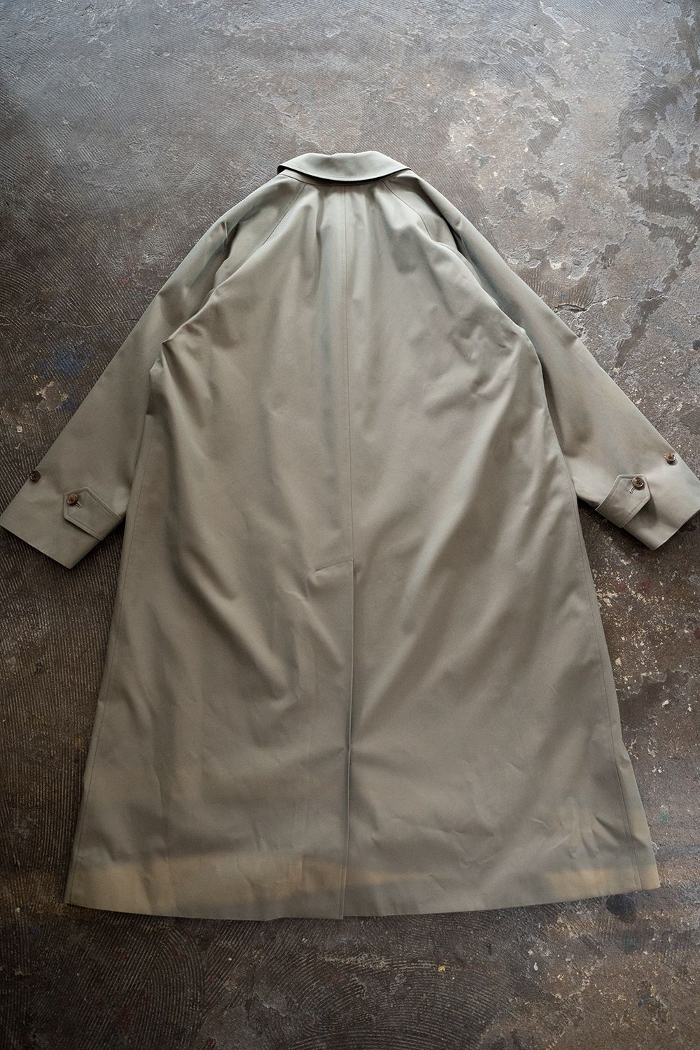 【ラスト1点】スビンコットン 100/3 ギャバジンバルマカンコート(KHAKI)