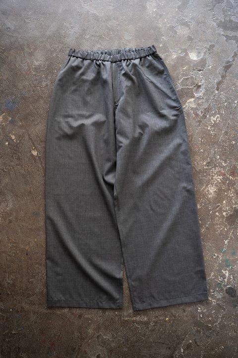 エアリーウールワイドパンツ(灰)