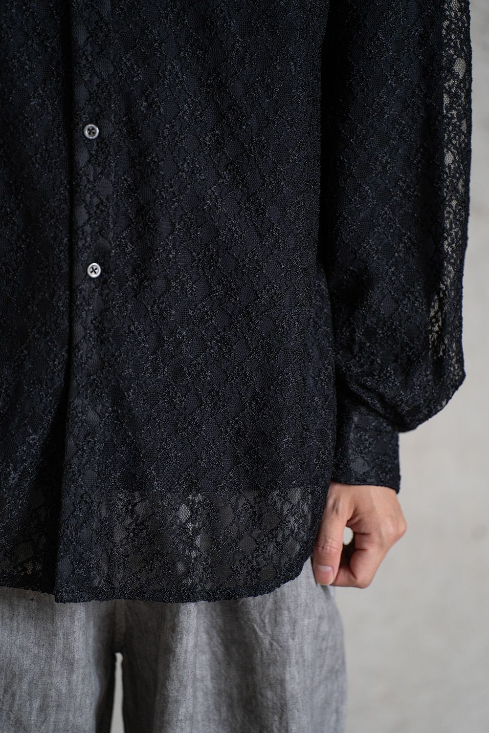juha - 【ラスト1点】【24SS】Russell Lace L/S Shirt/ラッセル