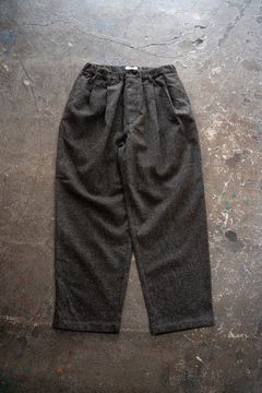 【25AW】5者混ネップツイードスラックス(BROWN)