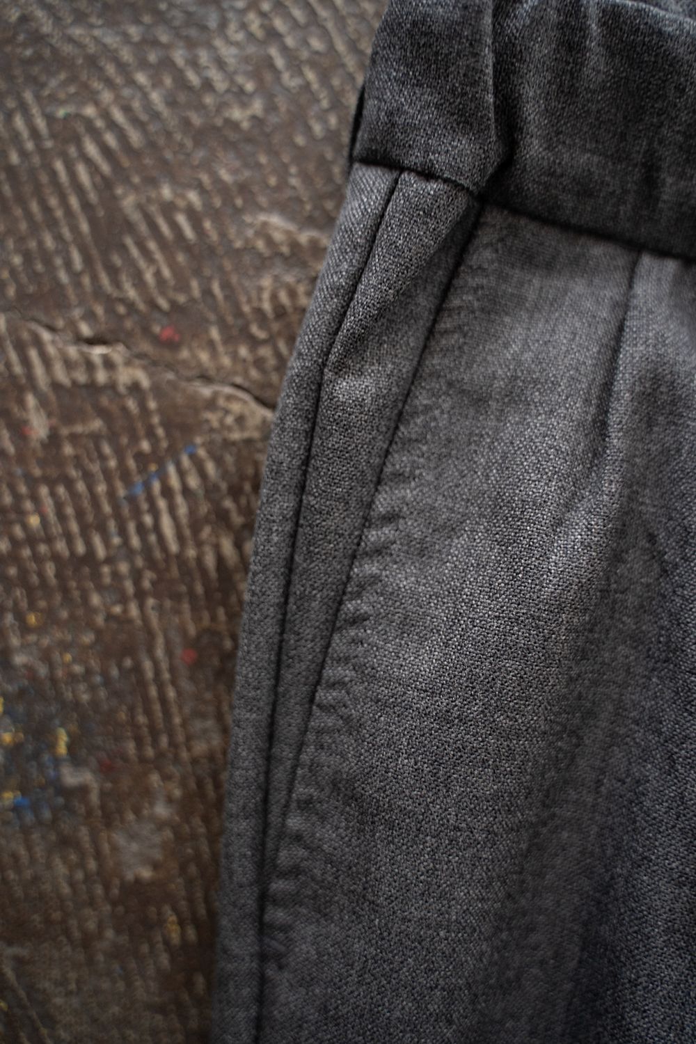 【ラスト1点】【24AW】ウール4タックイージーパンツ(GRAY)