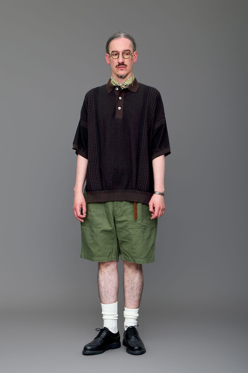 【26SS】Aotsuyu Knit Polo(BROWN)