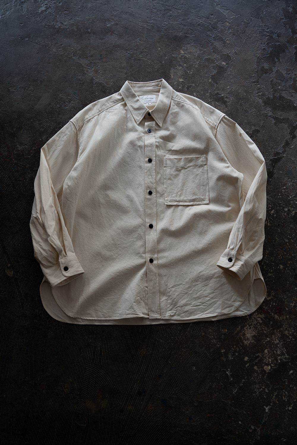 【26AW】シルクネップオーバーシャツ(ECRU)