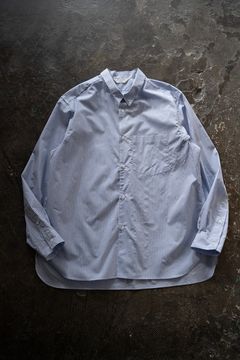 【ラスト1点】【24SS】ブロードレギュラーカラーシャツ(BLUE STRIPE)
